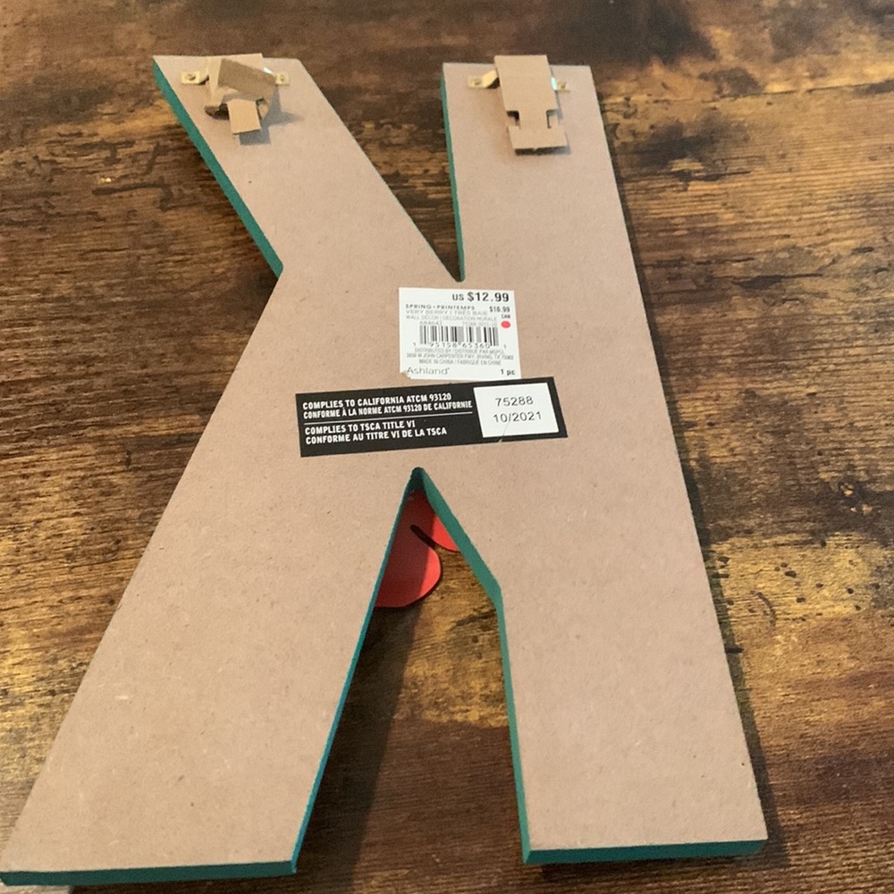 Ashland Spring Time Teal Letter "K" - Picture 2 of 4